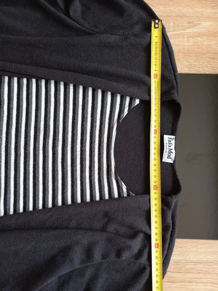 Pull femme noir et blanc T48 - photo numéro 8