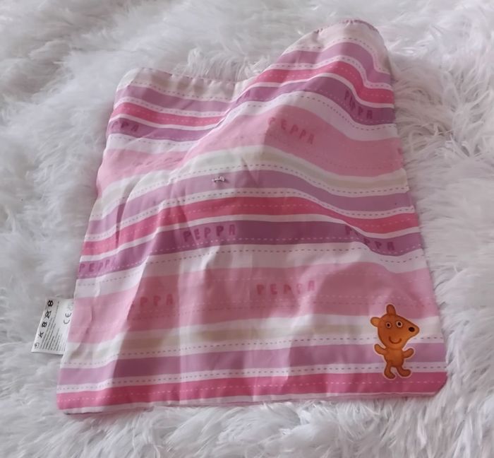 Doudou cochon carré plat rose Peppa pig - photo numéro 2