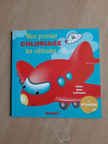 Mon 1er coloriage les véhicules + stickers