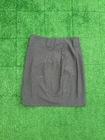 Jupe crayon Jus grise fente M 38 50% polyester 50% viscose Made in France