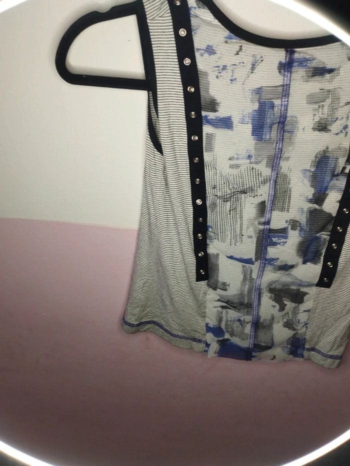 Débardeur taille 38 bleu blanc rouge - photo numéro 7