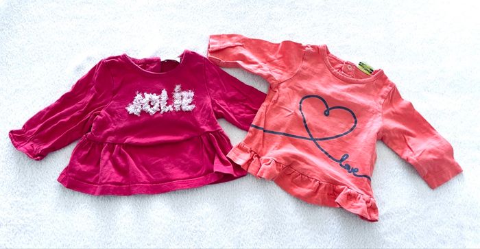 Lot de 2 tee-shirts manches longues « tape à l’œil » 3 mois