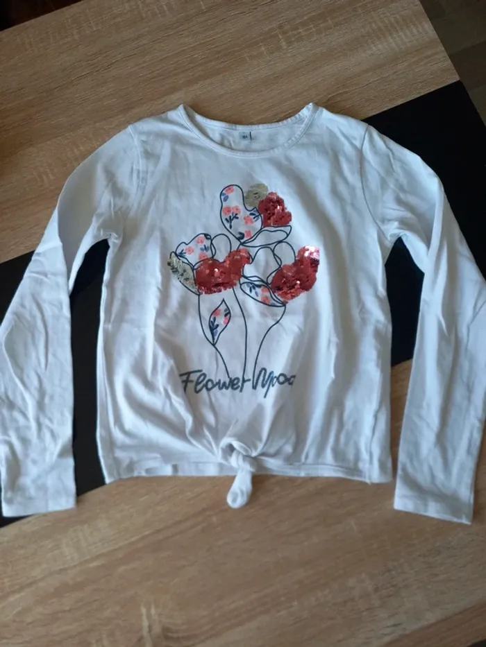 Pull blanc fille 10 ans - photo numéro 2