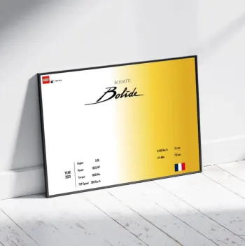 Affiche Lego Bugatti Bolide (fichier numérique)