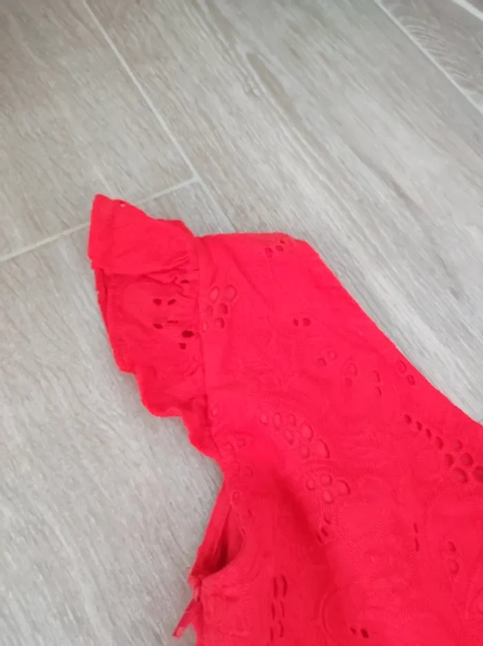 Robe rouge asymétrique XS Etam - photo numéro 3
