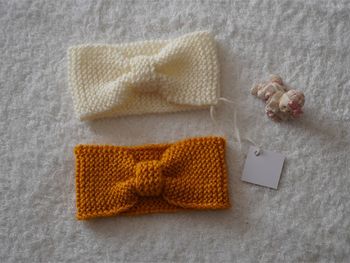 Lot n°2 de 2 Bandeaux écru/miel neufs Taille : 0/3 mois