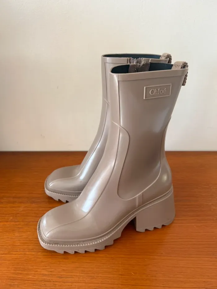 Boots Chloé - Betty beige T.38 - photo numéro 8