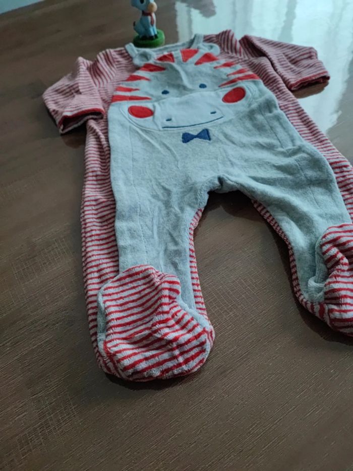 Pyjama gris et rouge DPAM - photo numéro 3