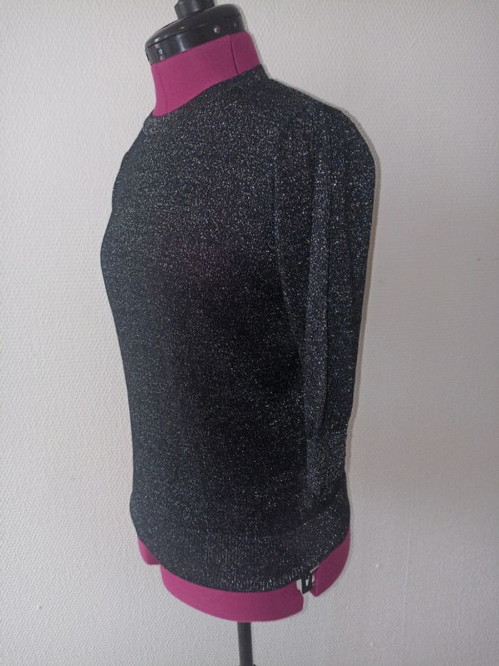 Pull noir pailleté - photo numéro 2
