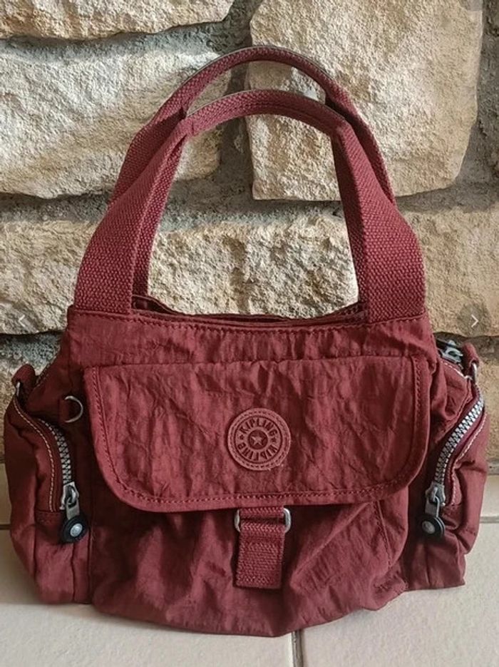 Sac à bandoulière Kipling Bordeaux Multipoches