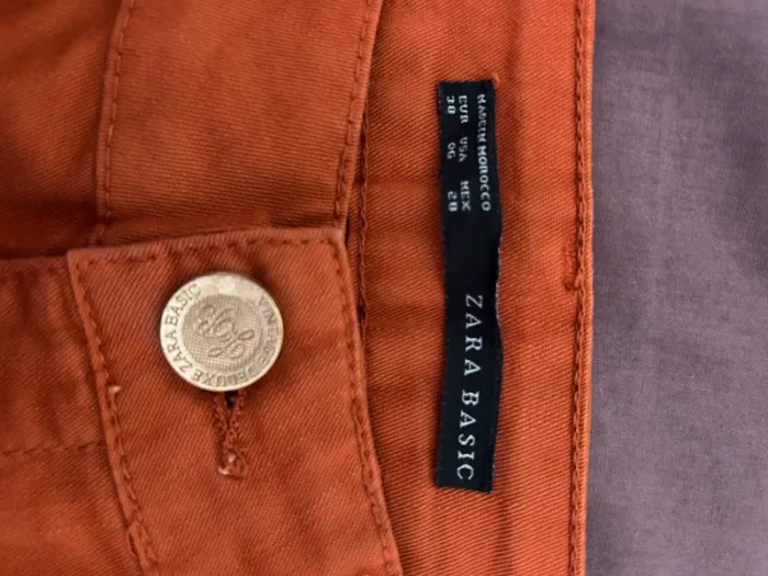 jean orange taille basse - photo numéro 8