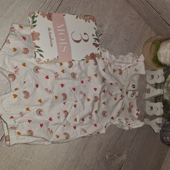 Barboteuse été Sans manches 3 mois gémo