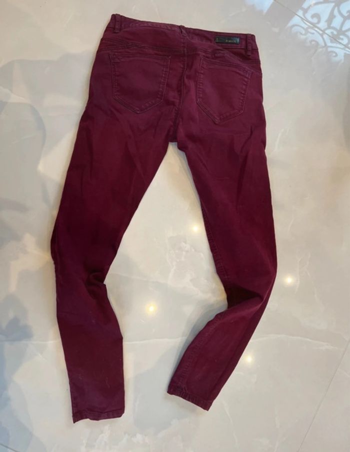 Jean pimkie taille 38 femme couleur framboise - photo numéro 2