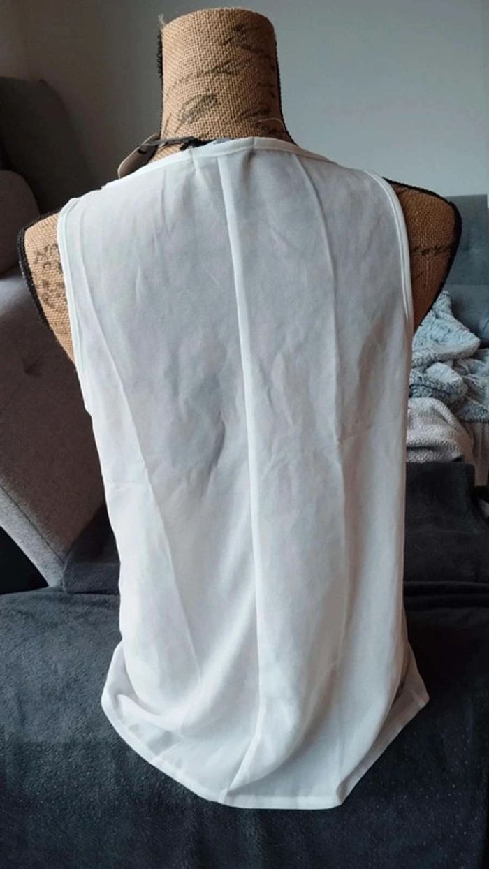 Blouse débardeur blanc chaîne doré taille m/l - photo numéro 5