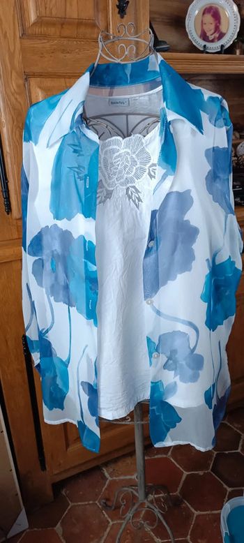 Chemise fluide avec débardeur taille 46