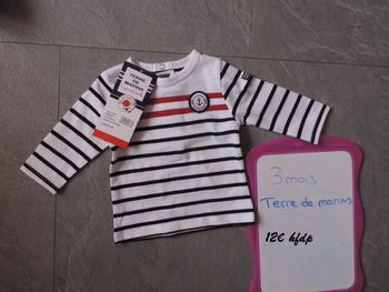 tee shirt terre de marins taille 3 mois