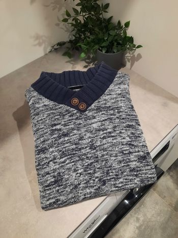 Pull à manches longues Deeluxe bleu marine, taille 16 ans – ado garçon