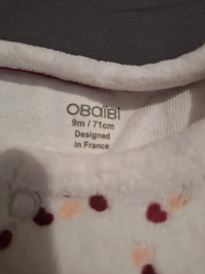 2 pyjamas velours neuf okaidi - photo numéro 2