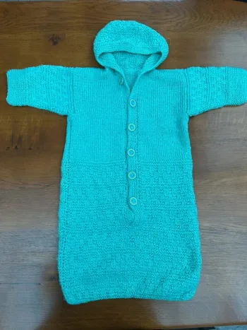 Gigoteuse en laine vert
