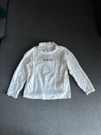 T-shirt manches longues côtelé bébé fille, 3 ans, verbaudet