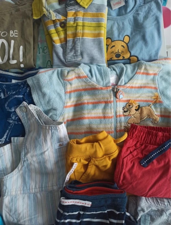 Lot 18 mois été t’shirt, polo, salopette, short, combinaison - photo numéro 6