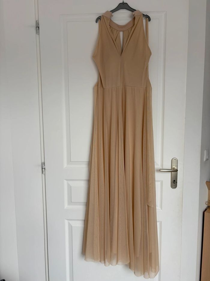 Robe longue de cérémonie tulle beige DS Sélection taille unique très bon état - photo numéro 7