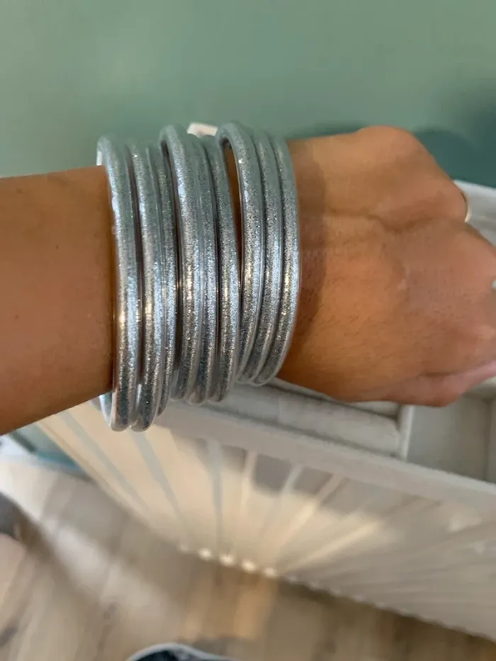 lot'9 bracelets argentés - photo numéro 2