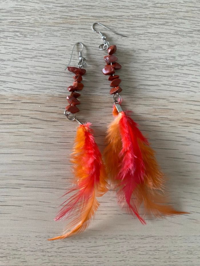 Boucles d'oreilles plumes