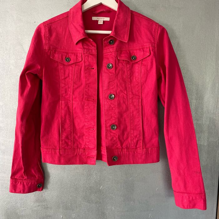 Veste en jean rose fuschia taille 12 - 13 ans