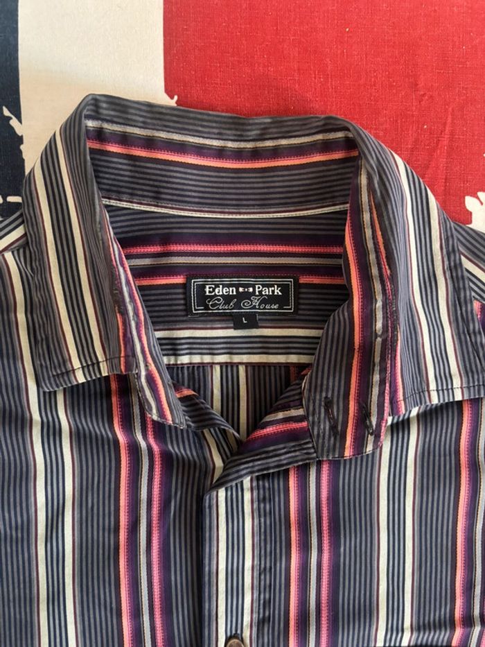 Chemise à rayures Eden Park - Taille L - photo numéro 3