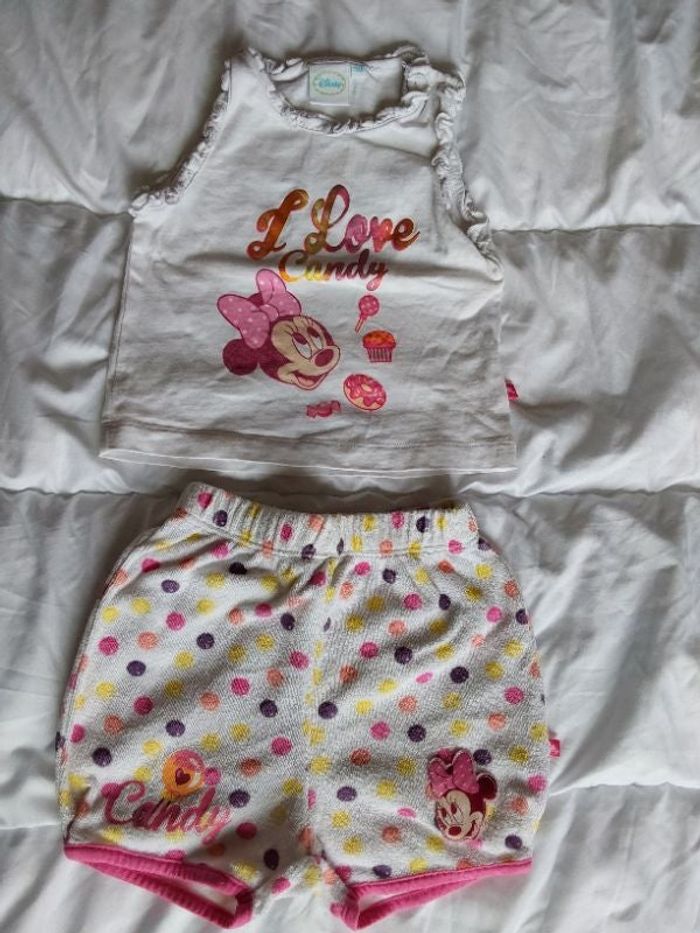 Ensemble short débardeur bébé fille taille 9mois