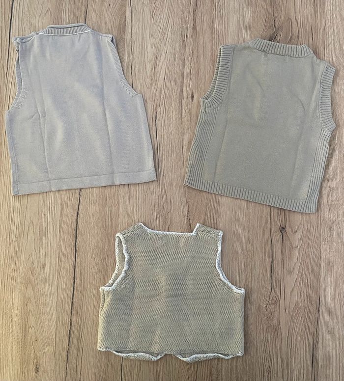 Lot 3 pulls sans manches - photo numéro 3