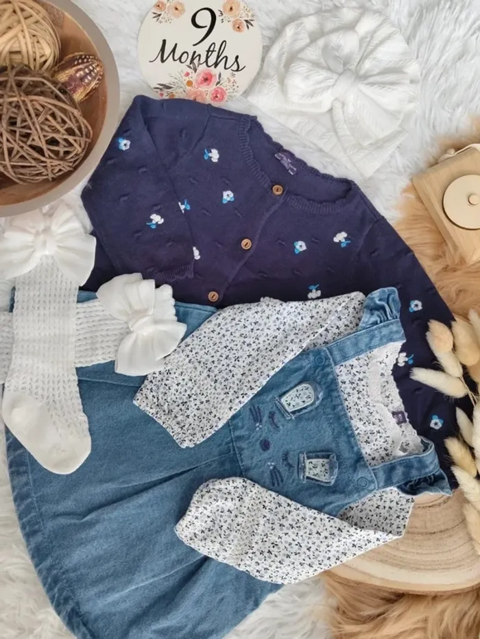Ensemble complet 5 pièces sergent major fille 9 mois 🎀 - photo numéro 3