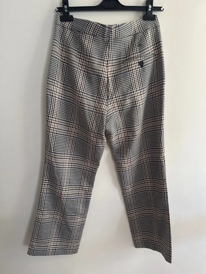 Pantalon à carreaux Mango – taille 38 - photo numéro 3