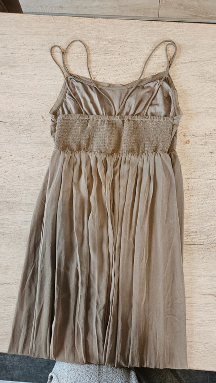 Magnifique robe longue à bretelles, brune kaki, Kiabi, taille 40 - photo numéro 5