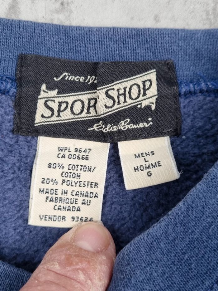Sweat Eddie Bauer bleu – Taille L Homme (mesures en photos) - photo numéro 5