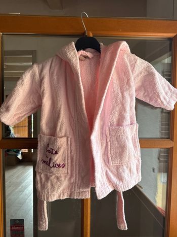 Peignoir enfant rose