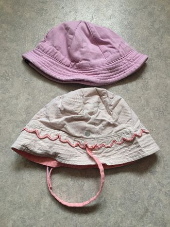 lot de 2 chapeaux bob fille