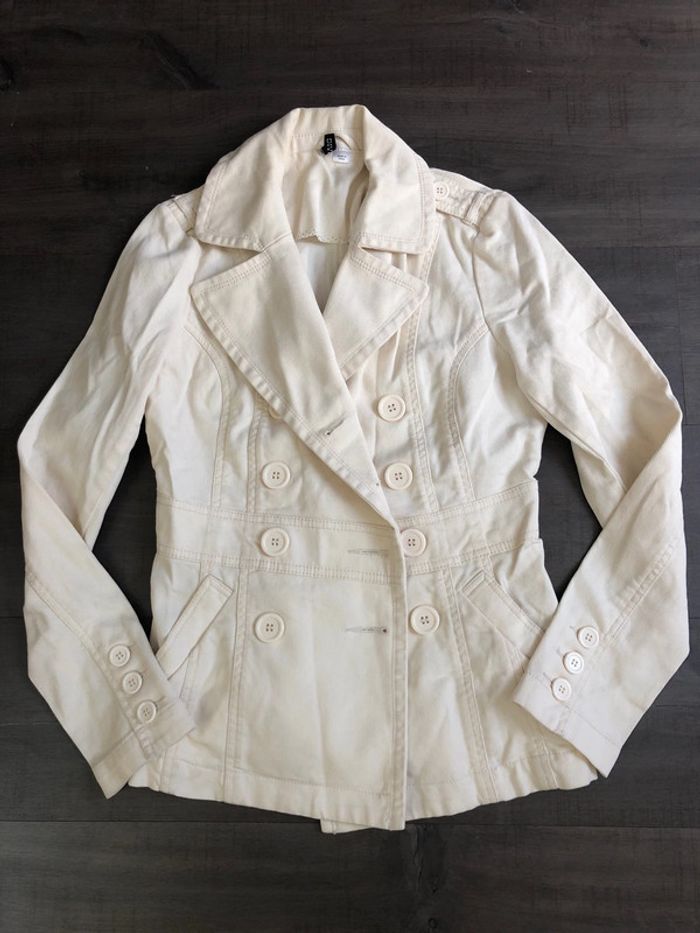 Veste caban léger beige H&M taille 38