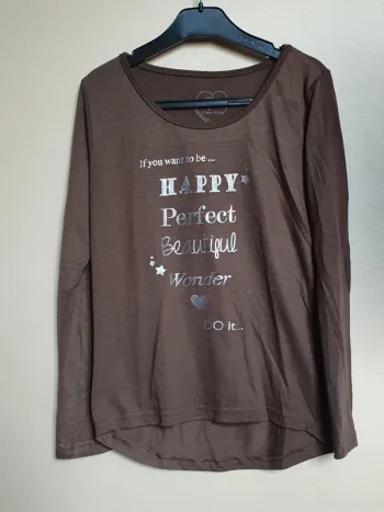 T-shirt fluide marron FPC taille 12 ans