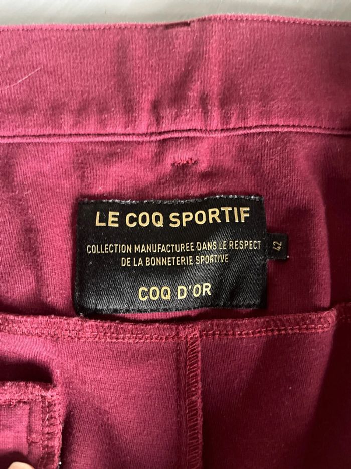 Pantalon Le Coq Soortif Bordeaux 42 - photo numéro 3