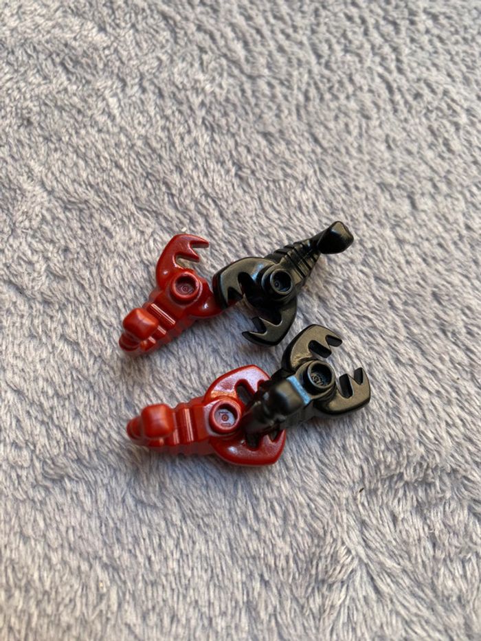 Lot de 4 scorpions lego noir et dark red - photo numéro 9