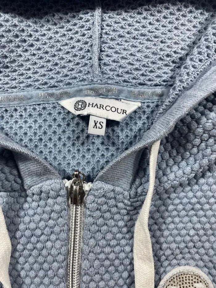 Gilet à capuche Harcour bleu – Taille XS – Très bon état - photo numéro 4