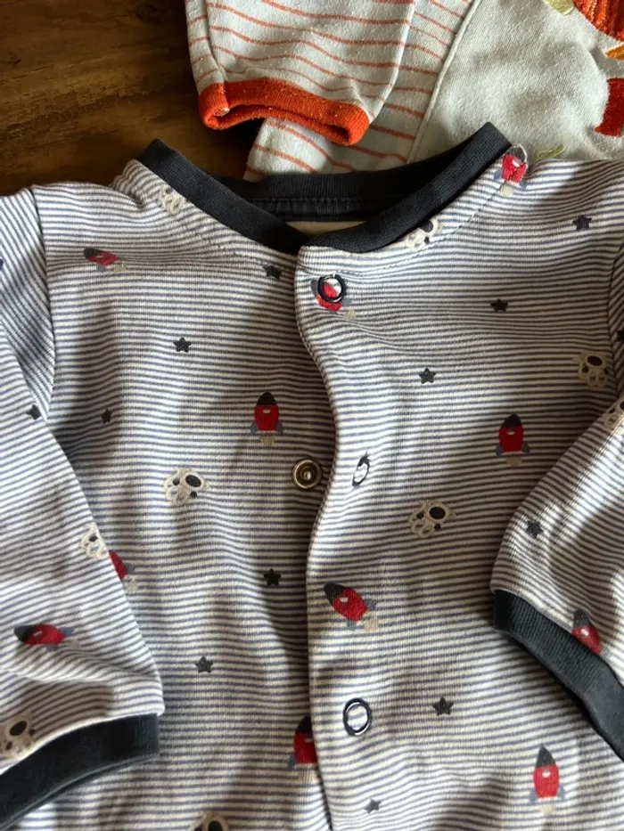 Lot de 2 pyjama coton 9 mois - photo numéro 3