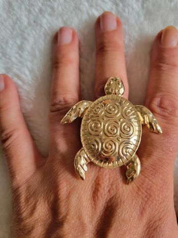 Bague ajustable tortue de mer