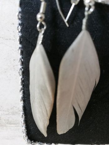 Boucle d oreilles plumes