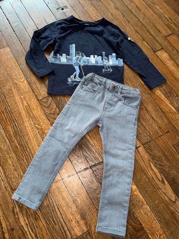 T-shirt mayoral et jeans Zara 4 ans