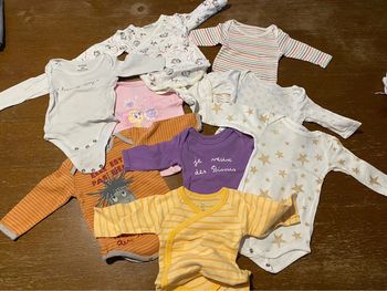 Lot de 9 body manche longue