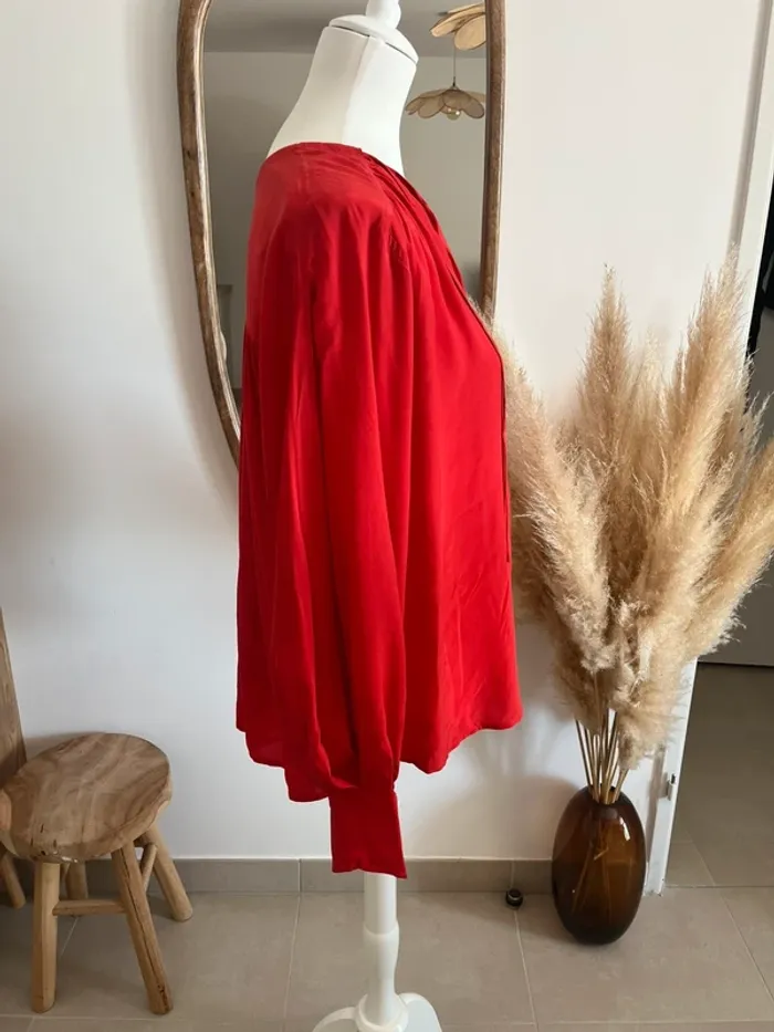 Blouse fluide rouge à manches longues Bimba Y Lola - photo numéro 4