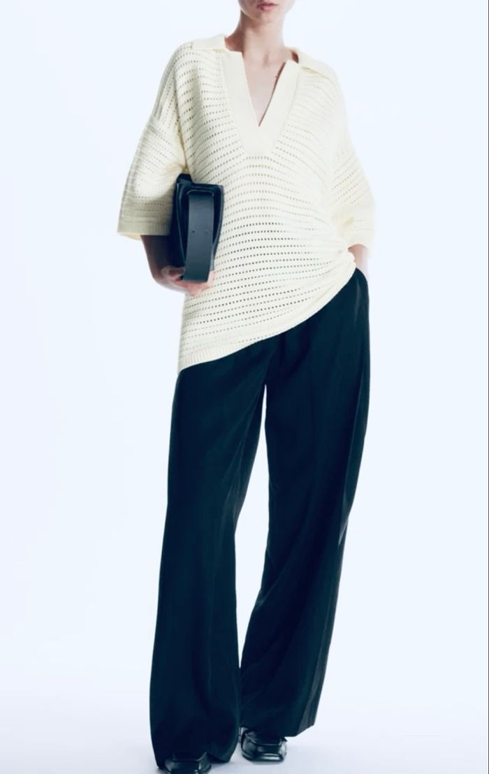 Top marque COS un top oversize maille ajourée